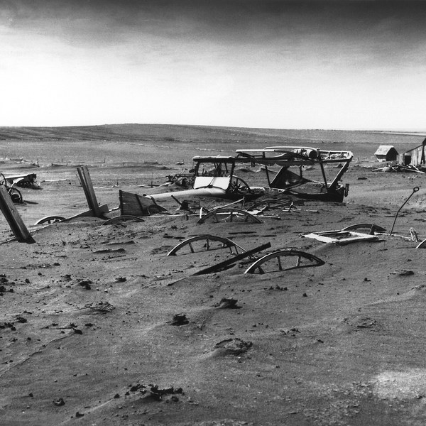 Dust Bowl era — soil swept into the air